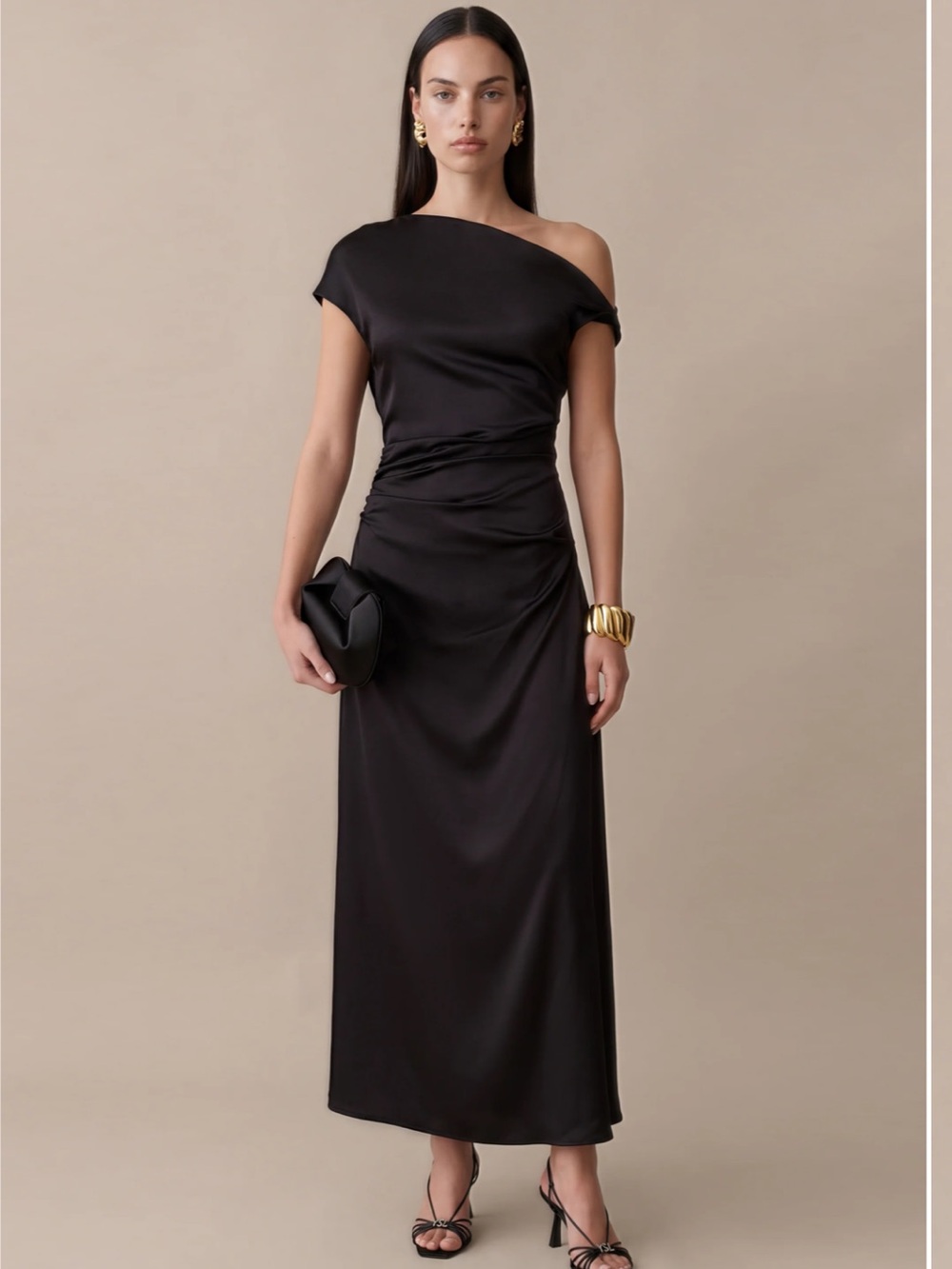 NWT o.p.t. Ciela Asymmetrical Off Shoulder Draping Staud Factory Dress Size 6